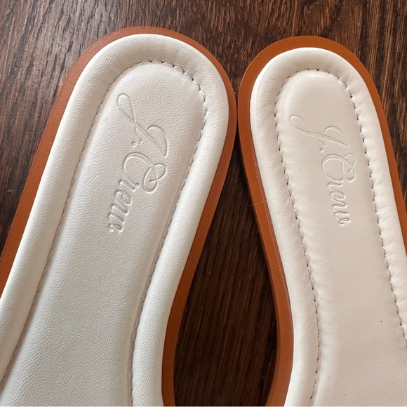NIB J. Crew Ivory Slides, Size 9.5 - Picture 2 of 8